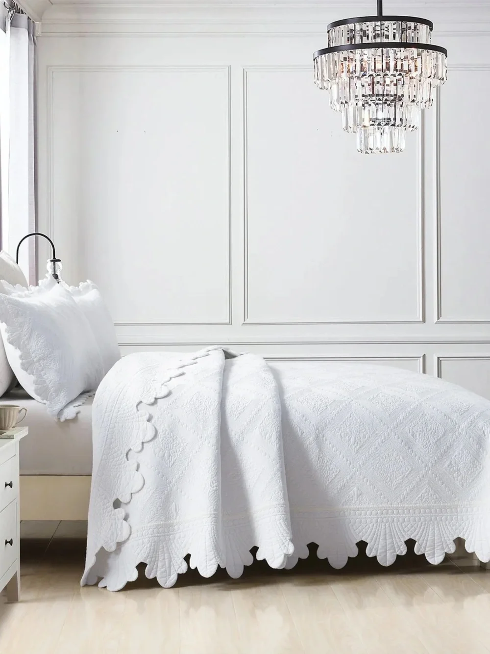 3 PIECE 100% COTTON OVERSIZED LIGHTWEIGHT QUILT BEDSPREAD SET